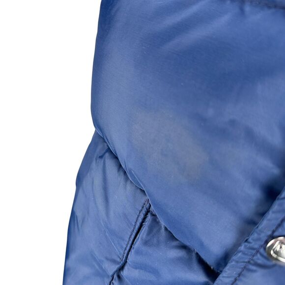 Vintage Woolrich Down Puffer Vest Womens Medium Blue Insulated Snaps 90s - Picture 11 of 11